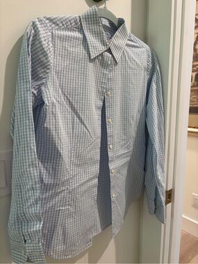 Alberto Biani Light Blue Gingham Dress Shirt - Classic Button-Down